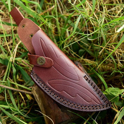High-End EDC Leather Knife Sheath Fixed Blade Sheath Outdoor Carry