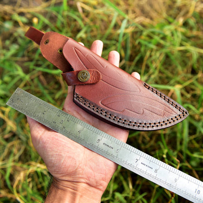 High-End EDC Leather Knife Sheath Fixed Blade Sheath Outdoor Carry
