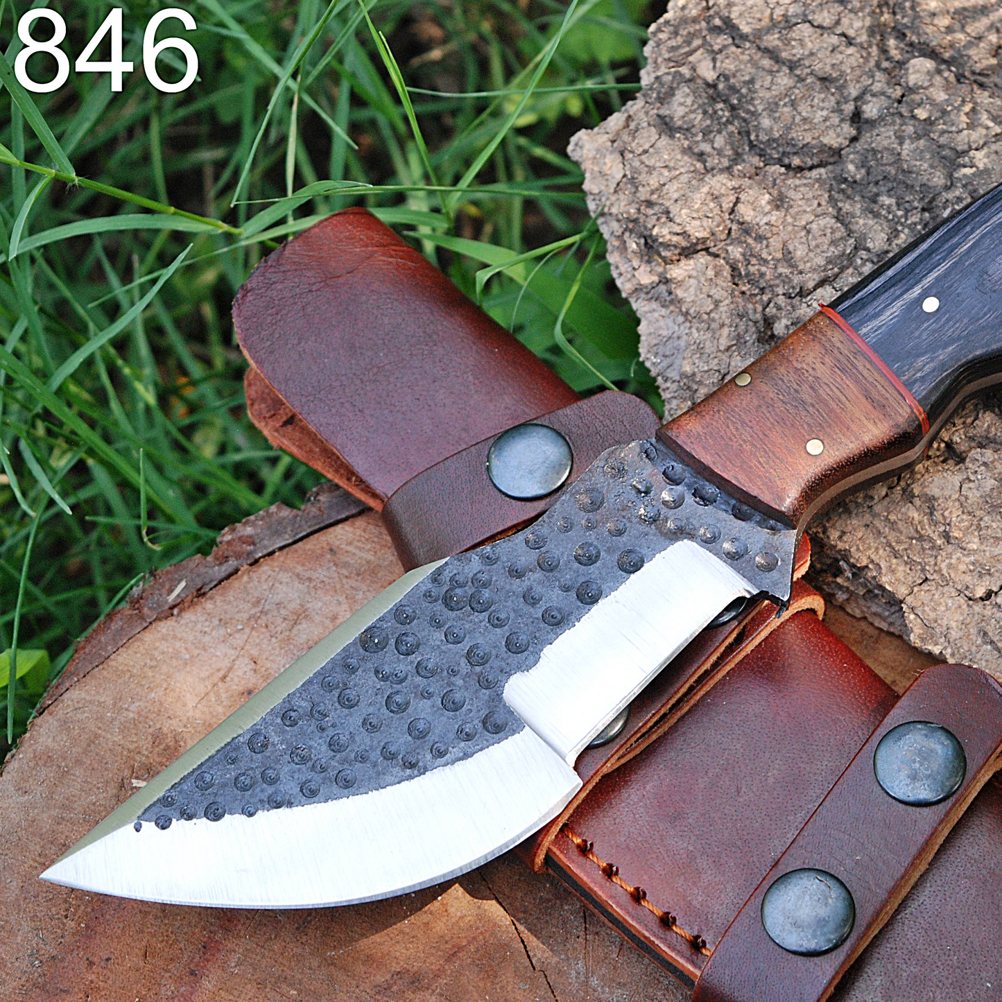 11" Forged Carbon Steel Fixed Blade Hunting Tracker knife Full Tang with sheath x-236