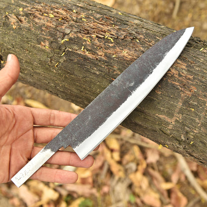 Elite Custom Forged Carbon Steel D2 Blade Bushcraft Blank Blade Knife