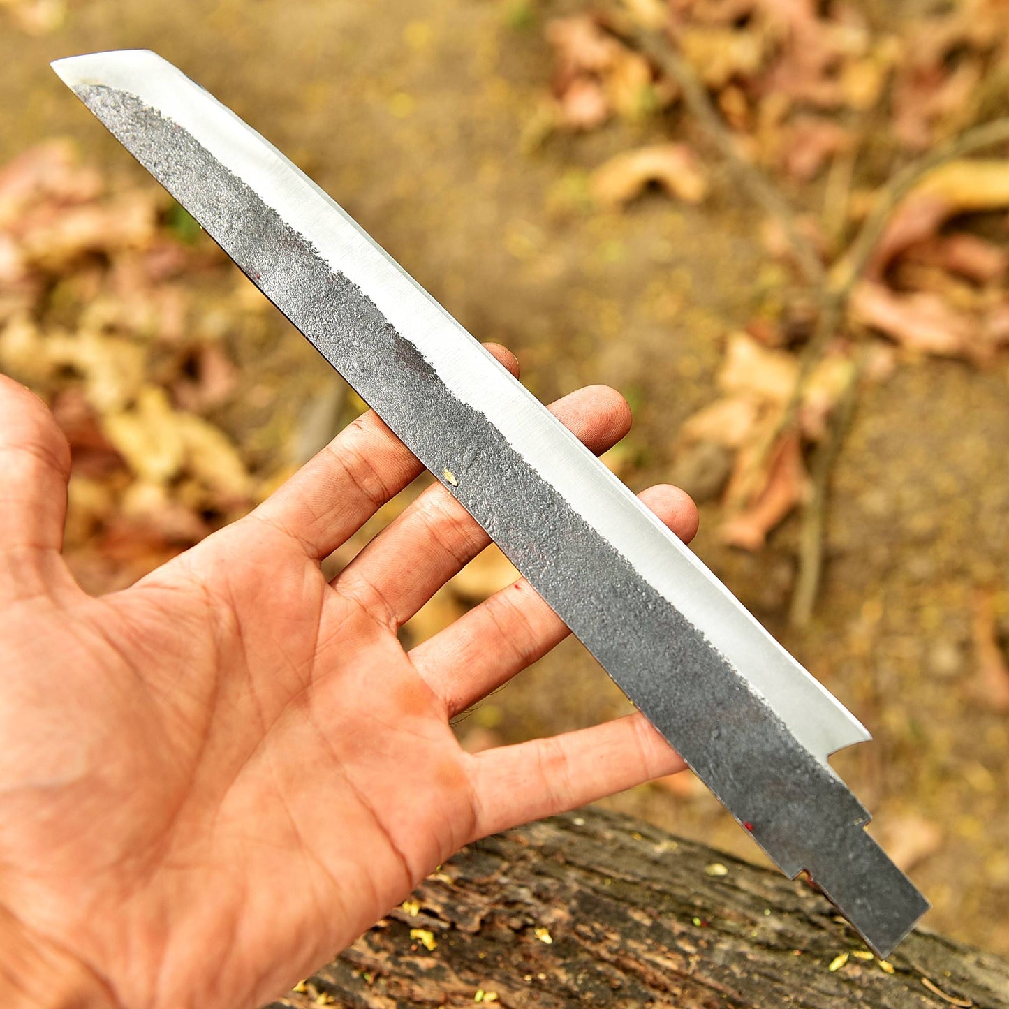 Handcrafted Precision Carbon Steel D2 Blade Utility Blank Blade Knife