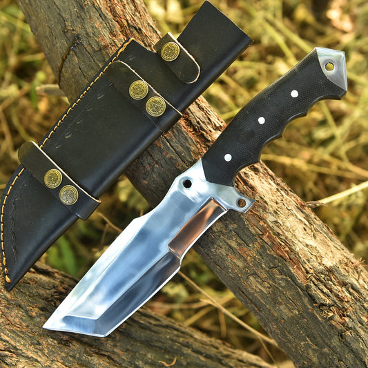 Handmade D2 Steel Hunting Tracker Fix Blade Knife Full Tang - Micarta Handle