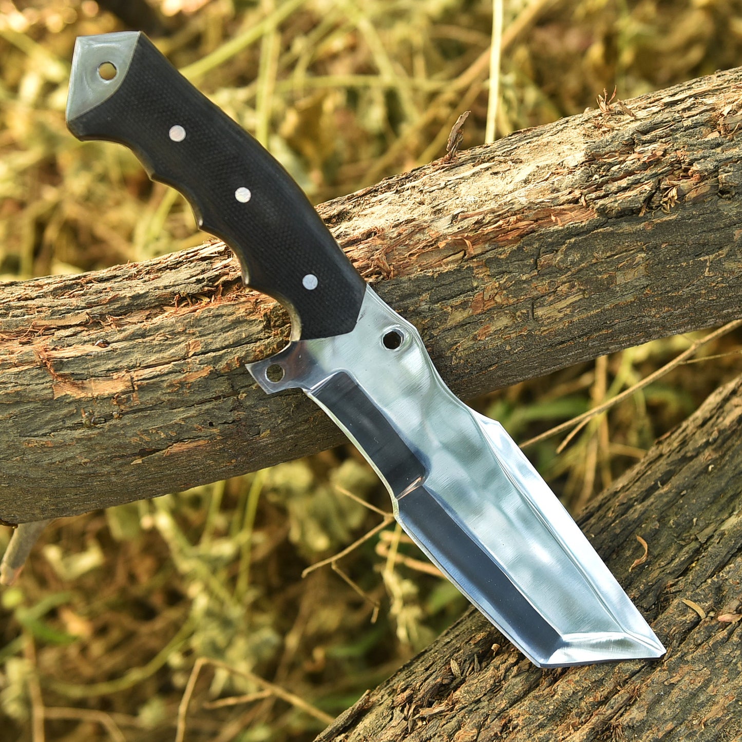 Handmade D2 Steel Hunting Tracker Fix Blade Knife Full Tang - Micarta Handle