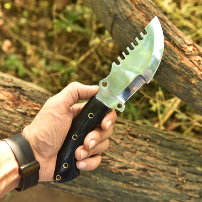 Handmade D2 Steel Hunting Tracker Knife Full Tang Fix Blade - Resin Handle