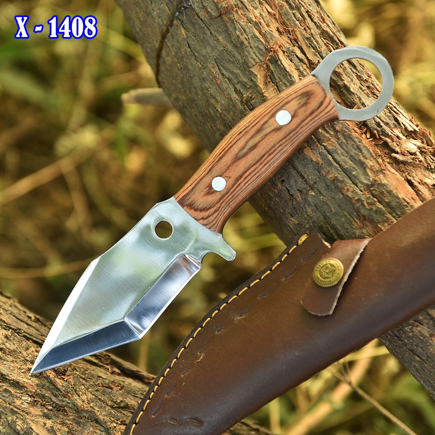 Hand Forged Full Tang Skinner Knife Pakkawood Handle D2 Steel