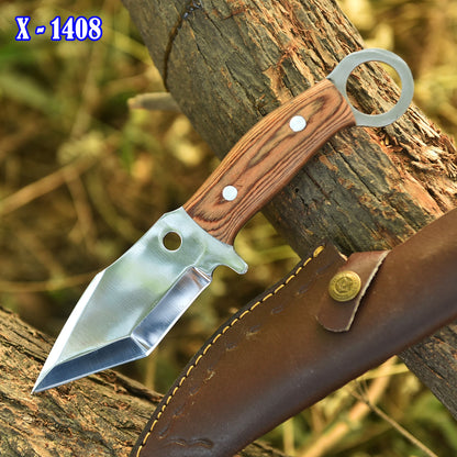 Hand Forged Full Tang Skinner Knife Pakkawood Handle D2 Steel