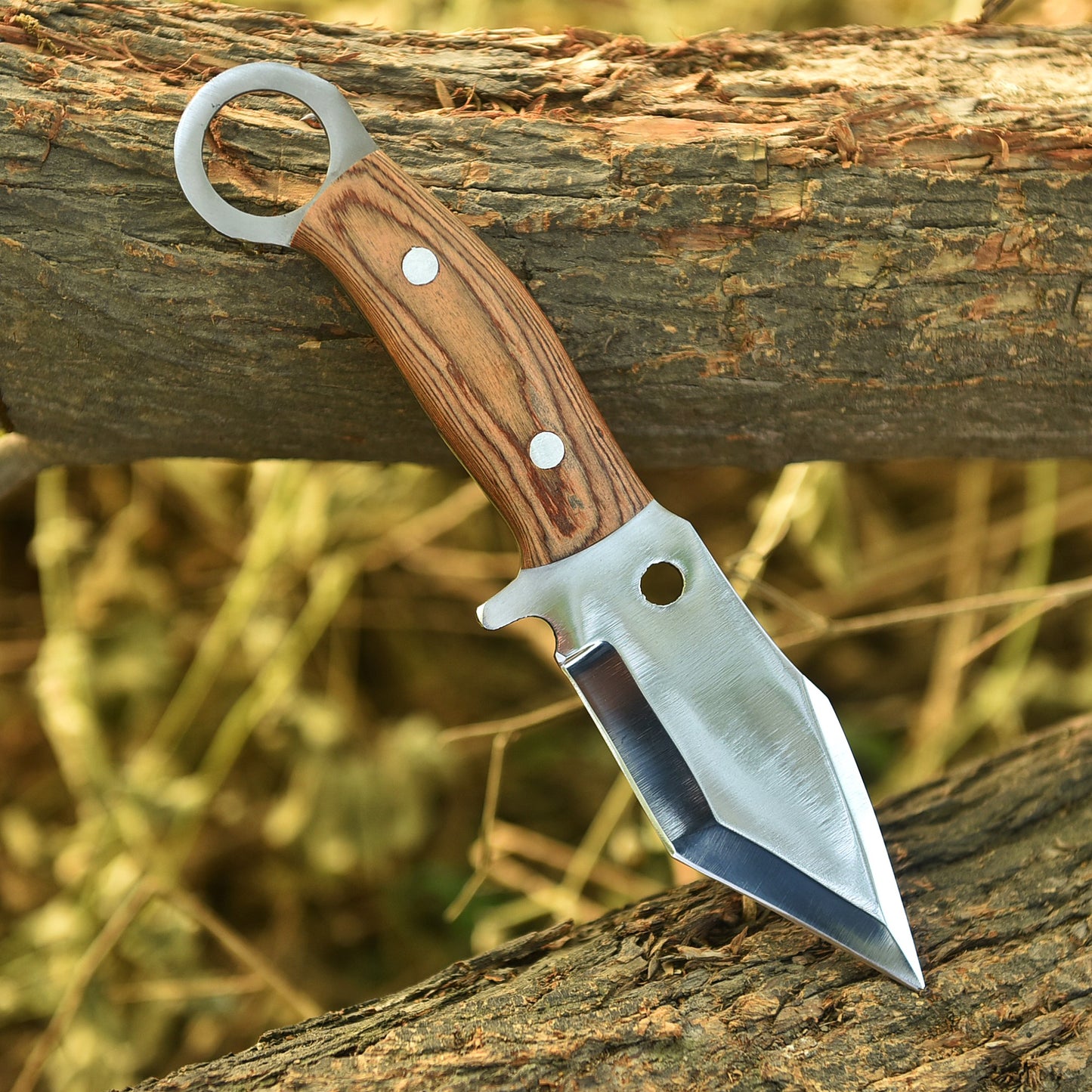 Hand Forged Full Tang Skinner Knife Pakkawood Handle D2 Steel