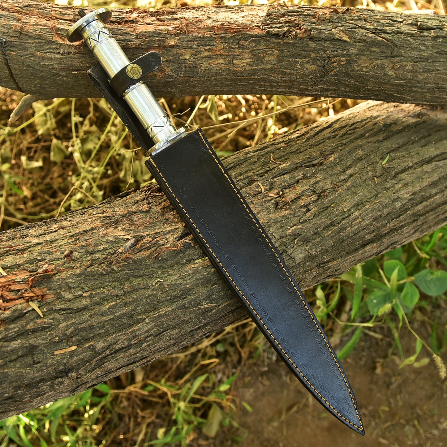 Custom Handmade Carbon Steel Dagger Knife 18" Full Tang Fixed Blade