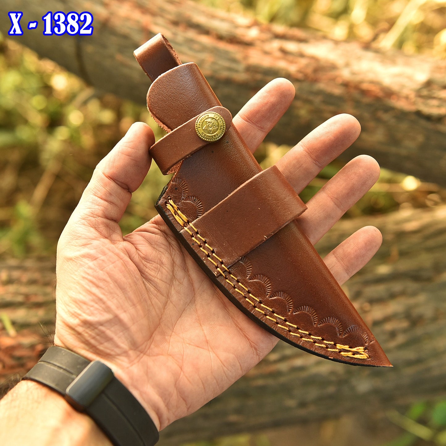 Durable Handmade Cowhide Leather Fixed Blade Knife Outdoor Carry Sheath