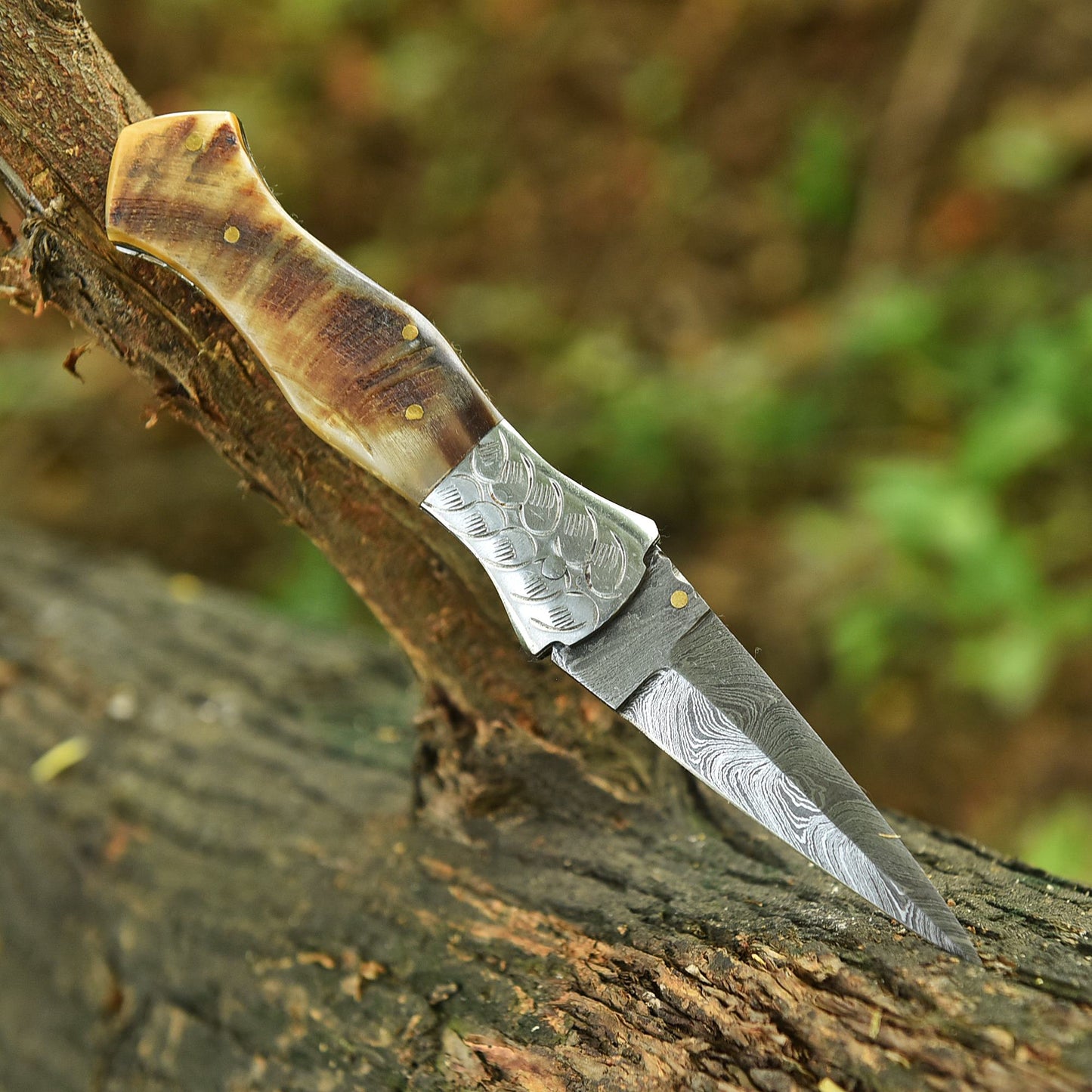 Handmade Outdoor Folding Double Edge Blade Dagger Outdoor Camping Knife