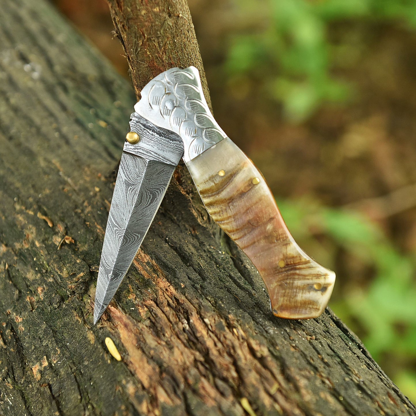 Handmade Outdoor Folding Double Edge Blade Dagger Outdoor Camping Knife