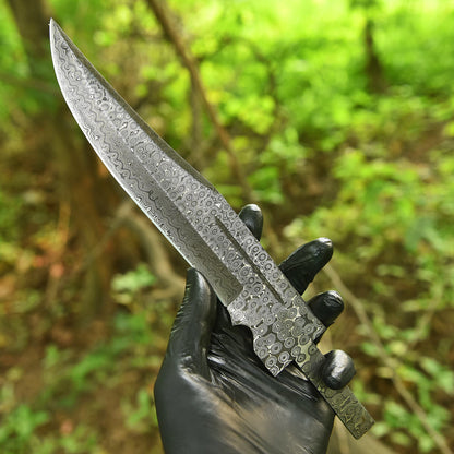 Custom Hand Forged Tactical Damascus Razor Razor Blade Blank Blade Knife
