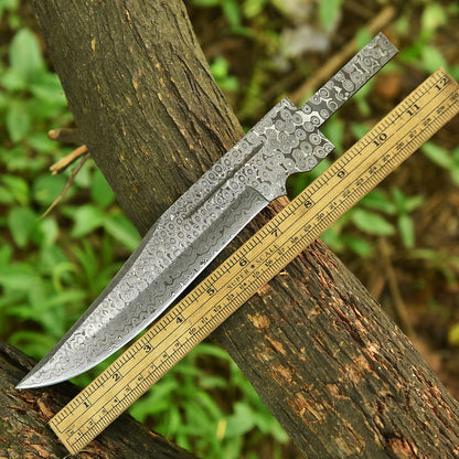 Custom Hand Forged Tactical Damascus Razor Razor Blade Blank Blade Knife