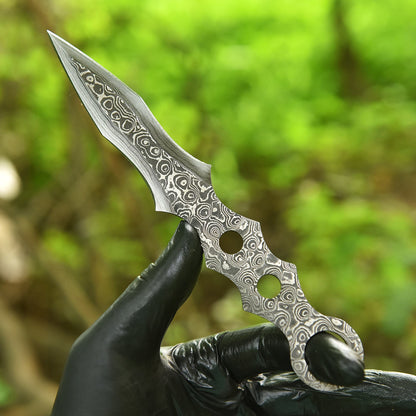 7.5" Full Tang Precision Handcrafted Damascus Steel Dagger Blank Blade