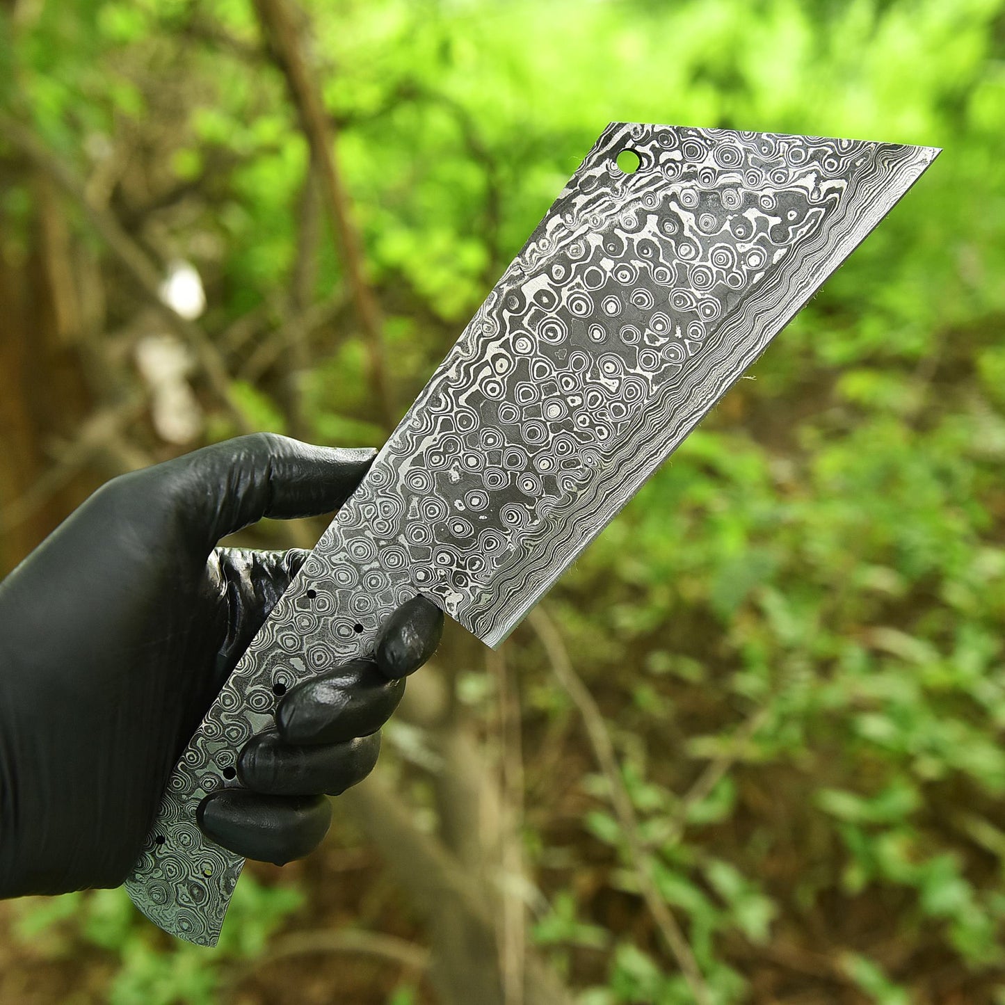 Elite Full Tang Handcrafted Damascus Steel Cleaver Knife Blank Blade