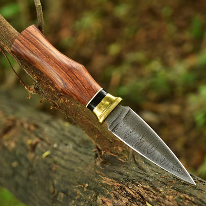 Elite Luxury Custom Handmade Damascus Double Edge Blade Dagger Knife