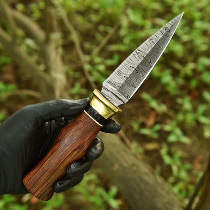 Elite Luxury Custom Handmade Damascus Double Edge Blade Dagger Knife