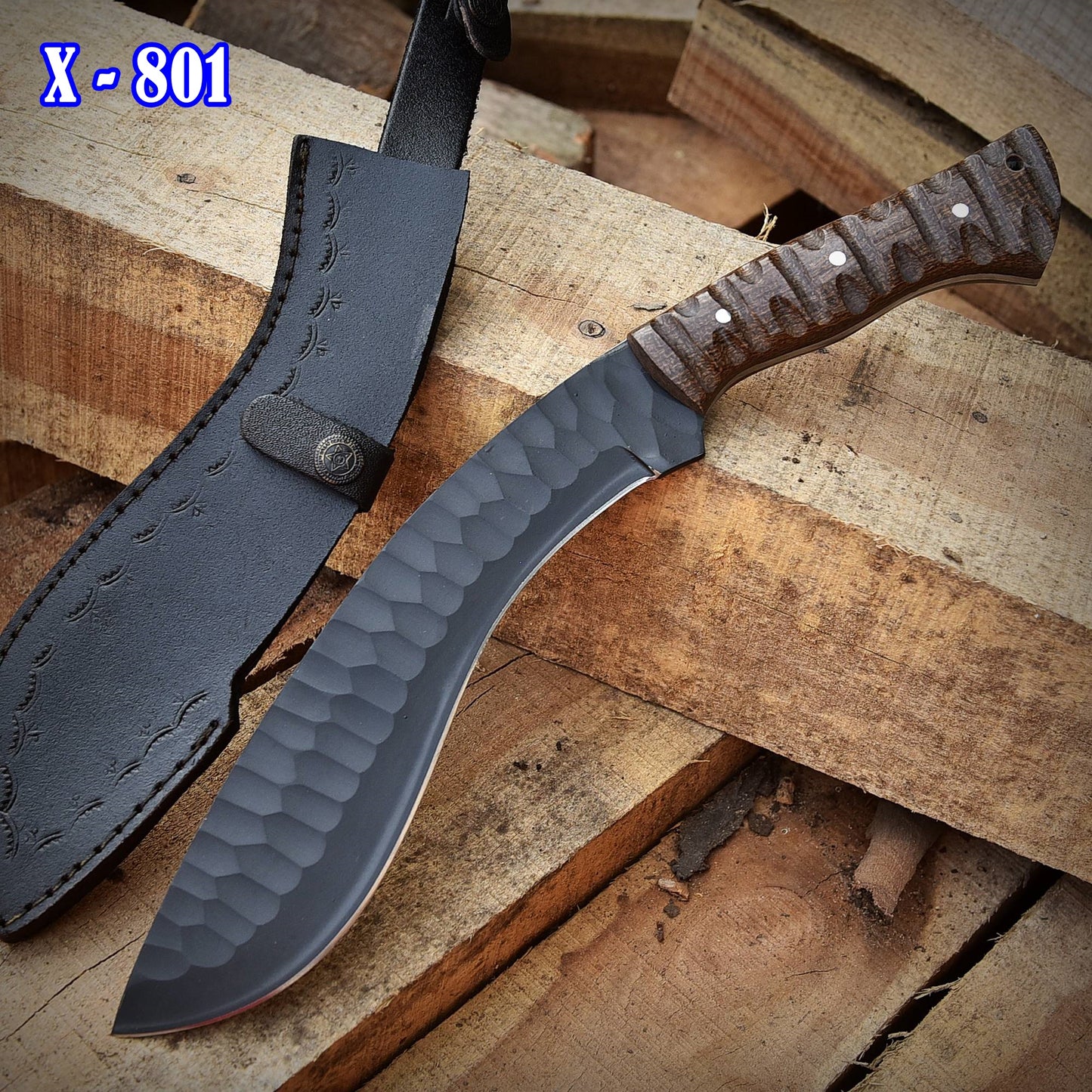 Custom Handmade Camping Hunting 1095 Steel Fixed Blade Kukri Gurkha Knife