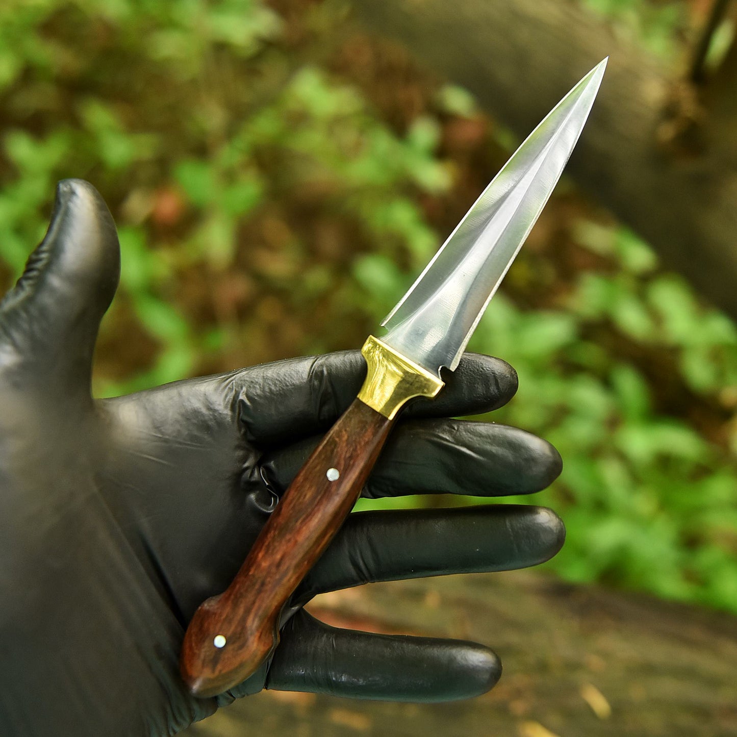 Handmade Carbon Steel Double Edge Dagger Knife Full Tang Knife EDC