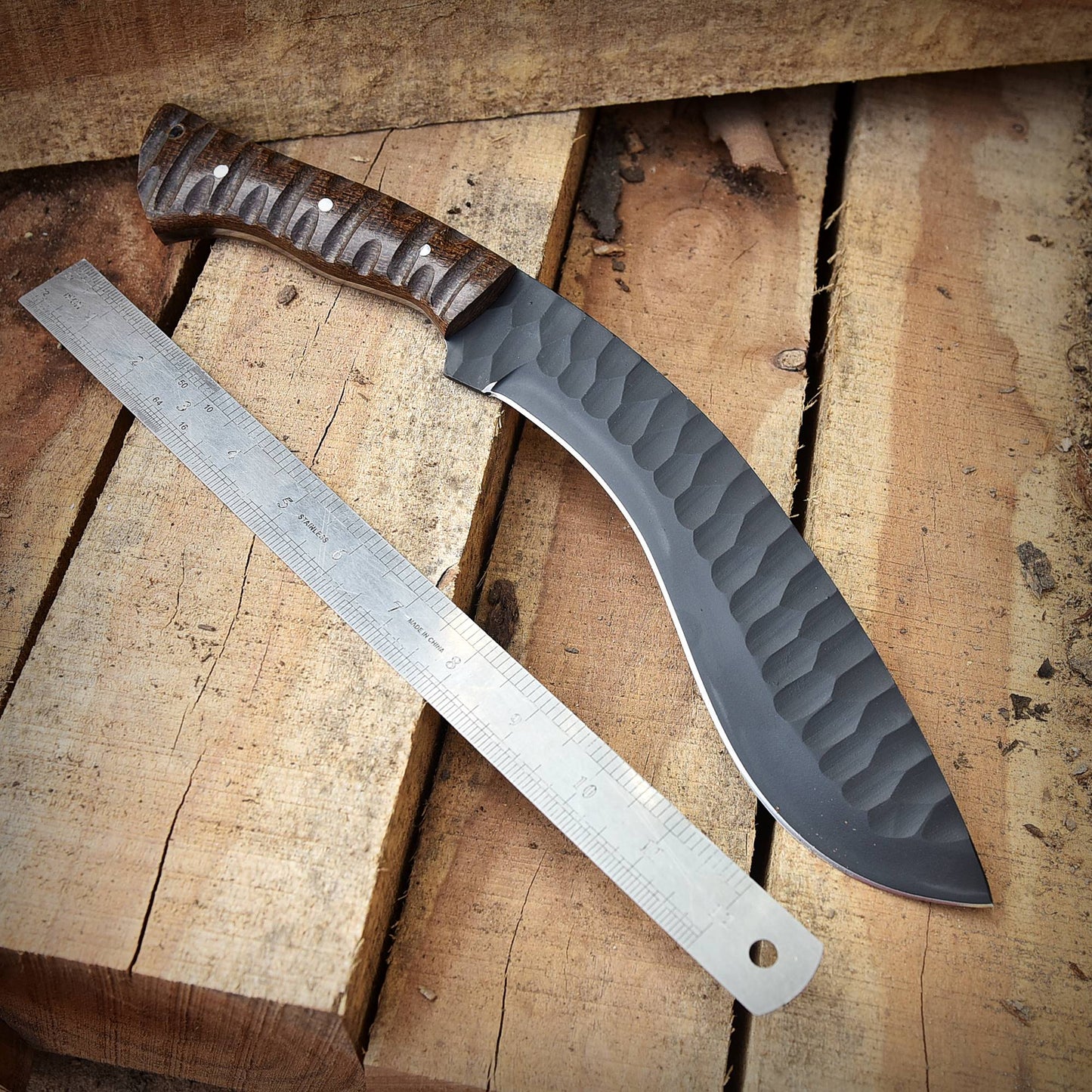 Custom Handmade Camping Hunting 1095 Steel Fixed Blade Kukri Gurkha Knife