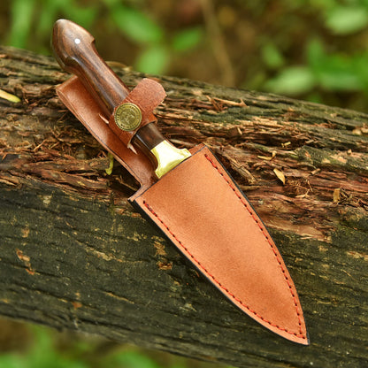 Handmade Carbon Steel Double Edge Dagger Knife Full Tang Knife EDC