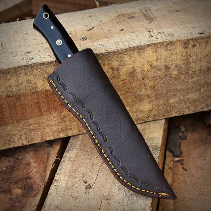 Custom Handmade Damascus Steel EDC Hunting Camping Skinning Knife