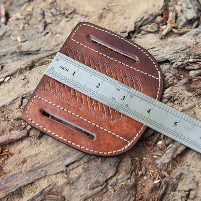 Heavy Duty EDC Handmade Top Grain Leather Folding Knife Sheath