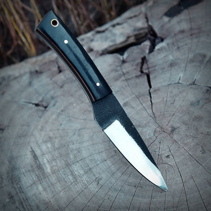 Handmade Carbon Steel Fixed Blade Skinner Outdoor Hunting EDC Knife