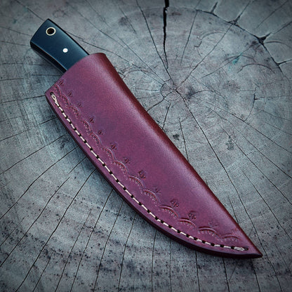 Handmade Carbon Steel Fixed Blade Skinner Outdoor Hunting EDC Knife