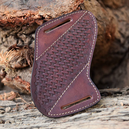 Custom Handmade Full Grain Leather Fixed Blade Knife Sheath