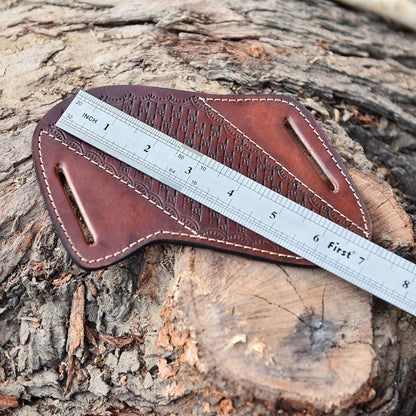 Custom Handmade Full Grain Leather Fixed Blade Knife Sheath