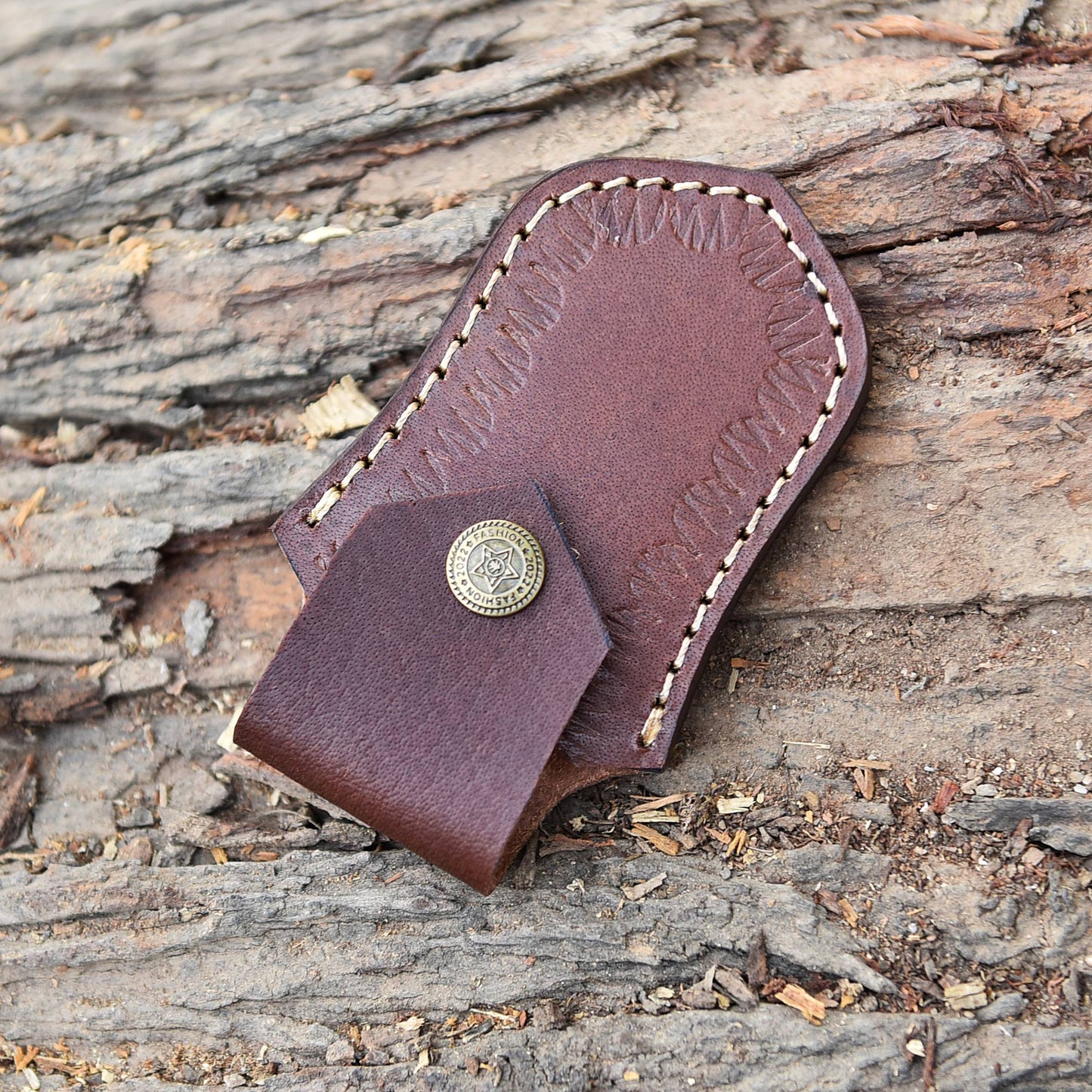 Custom Handmade Genuine Leather Outdoor Folding Knife Sheath