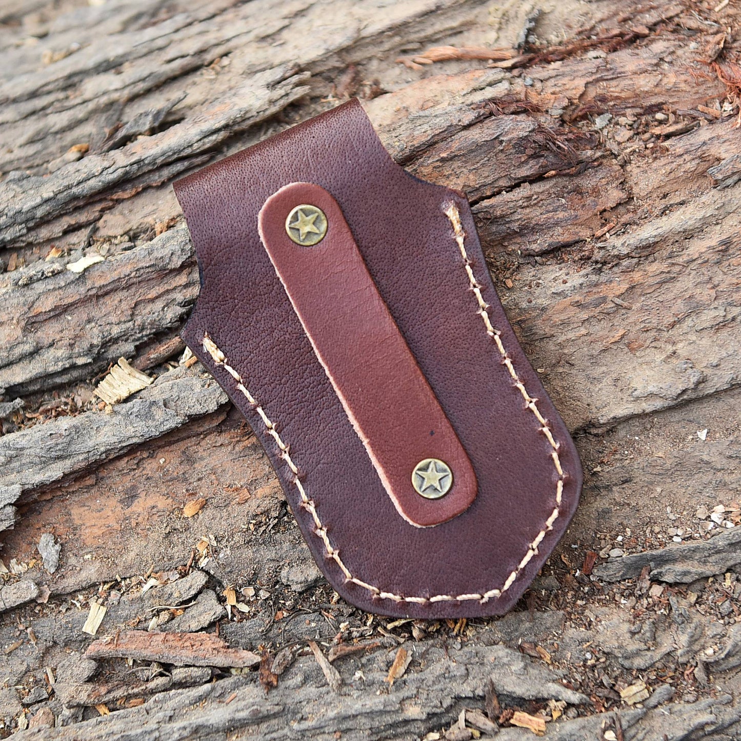 Custom Handmade Genuine Leather Outdoor Folding Knife Sheath