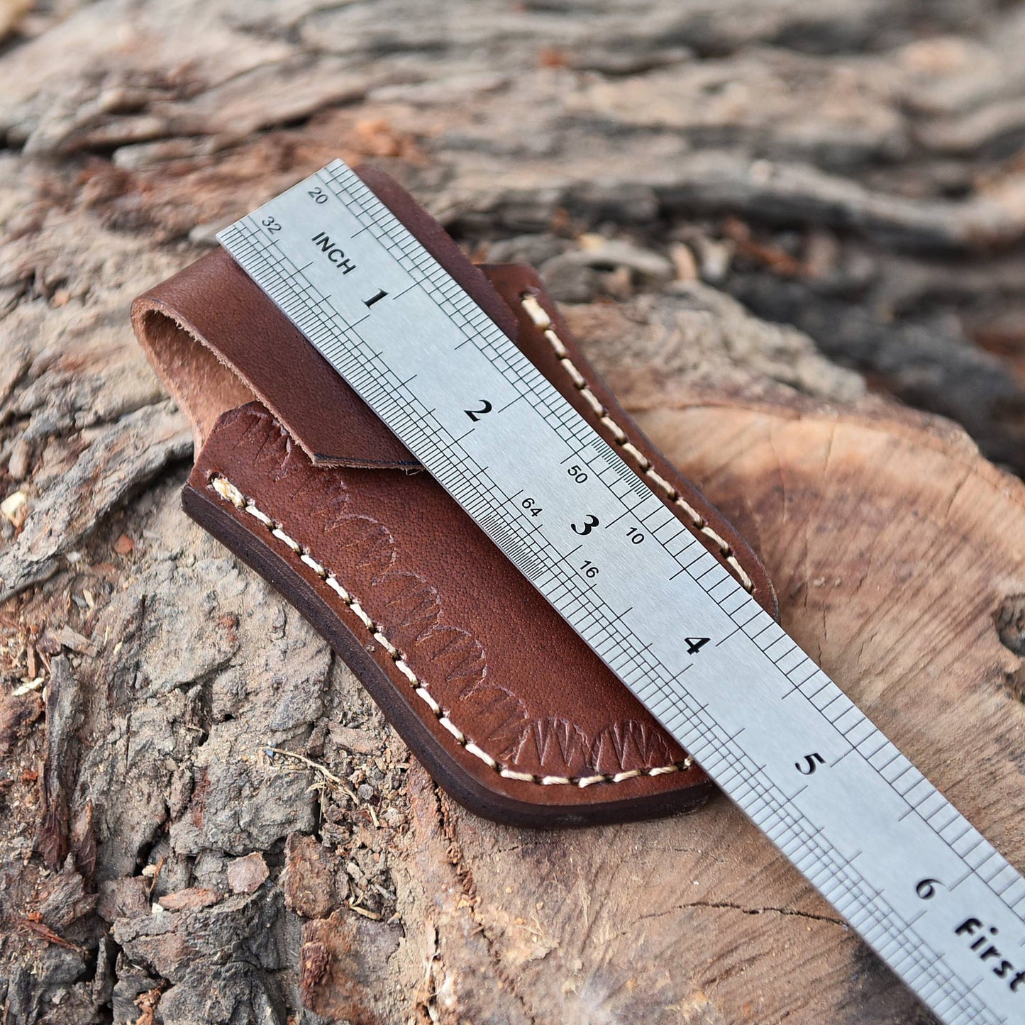 Custom Handmade Genuine Leather Outdoor Folding Knife Sheath