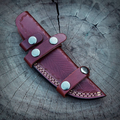 Custom Handmade Leather Tracker Skinner Fixed Blade Outdoor Knife Sheath
