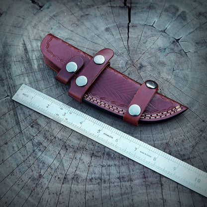 Custom Handmade Leather Tracker Skinner Fixed Blade Outdoor Knife Sheath