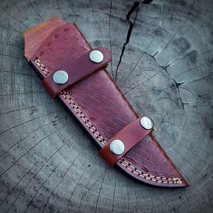 Handmade Genuine Leather Tracker Knife Fixed Blade Knife Sheath