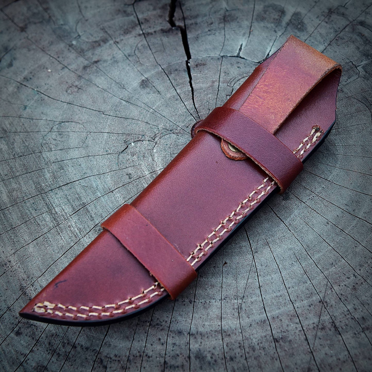 Handmade Genuine Leather Tracker Knife Fixed Blade Knife Sheath