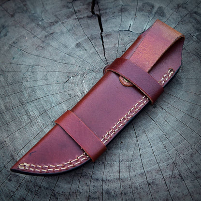 Handmade Genuine Leather Tracker Knife Fixed Blade Knife Sheath