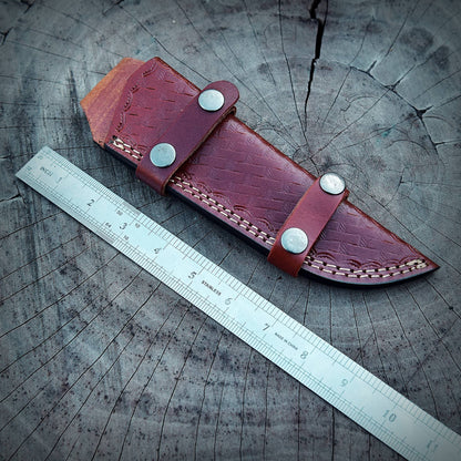 Handmade Genuine Leather Tracker Knife Fixed Blade Knife Sheath