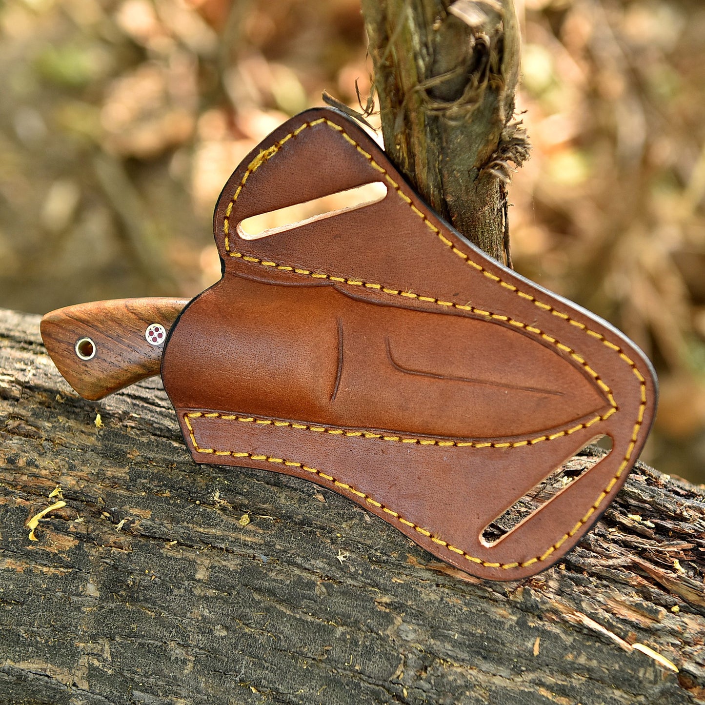 Classic Hunting Carbon Steel Blade Skinner Knife Wood Handle