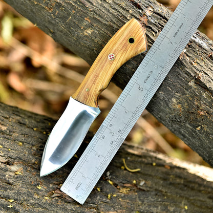Elite Handmade Carbon Steel Blade Full Tang Skinner Knife Wood Handle