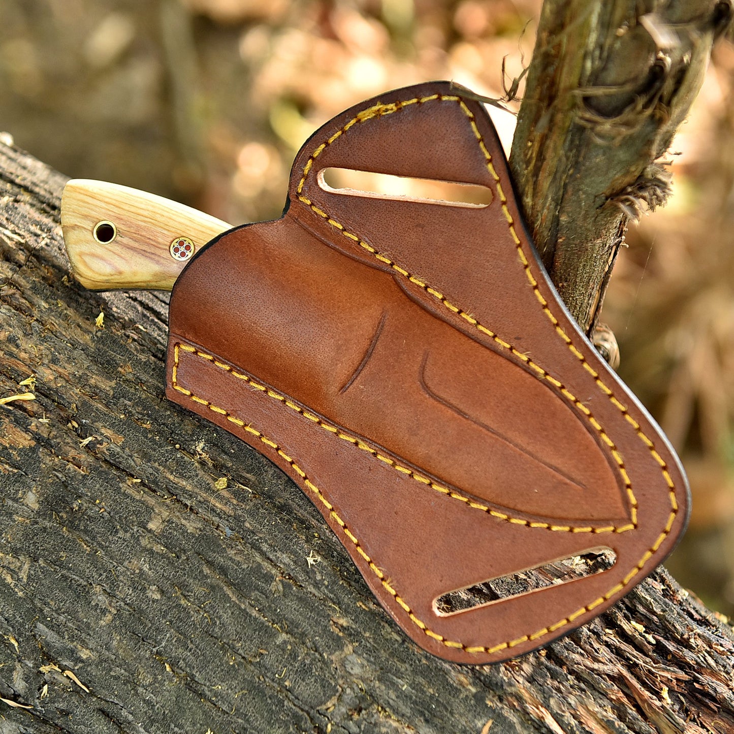 Elite Handmade Carbon Steel Blade Full Tang Skinner Knife Wood Handle