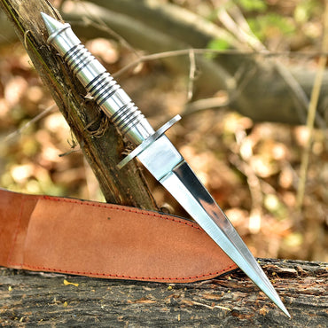 Custom Forged D2 Carbon Steel Dagger Knife High Polish Blade Steel Handle