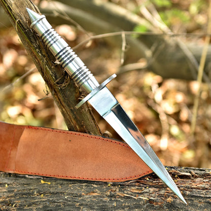 Custom Forged D2 Carbon Steel Dagger Knife High Polish Blade Steel Handle