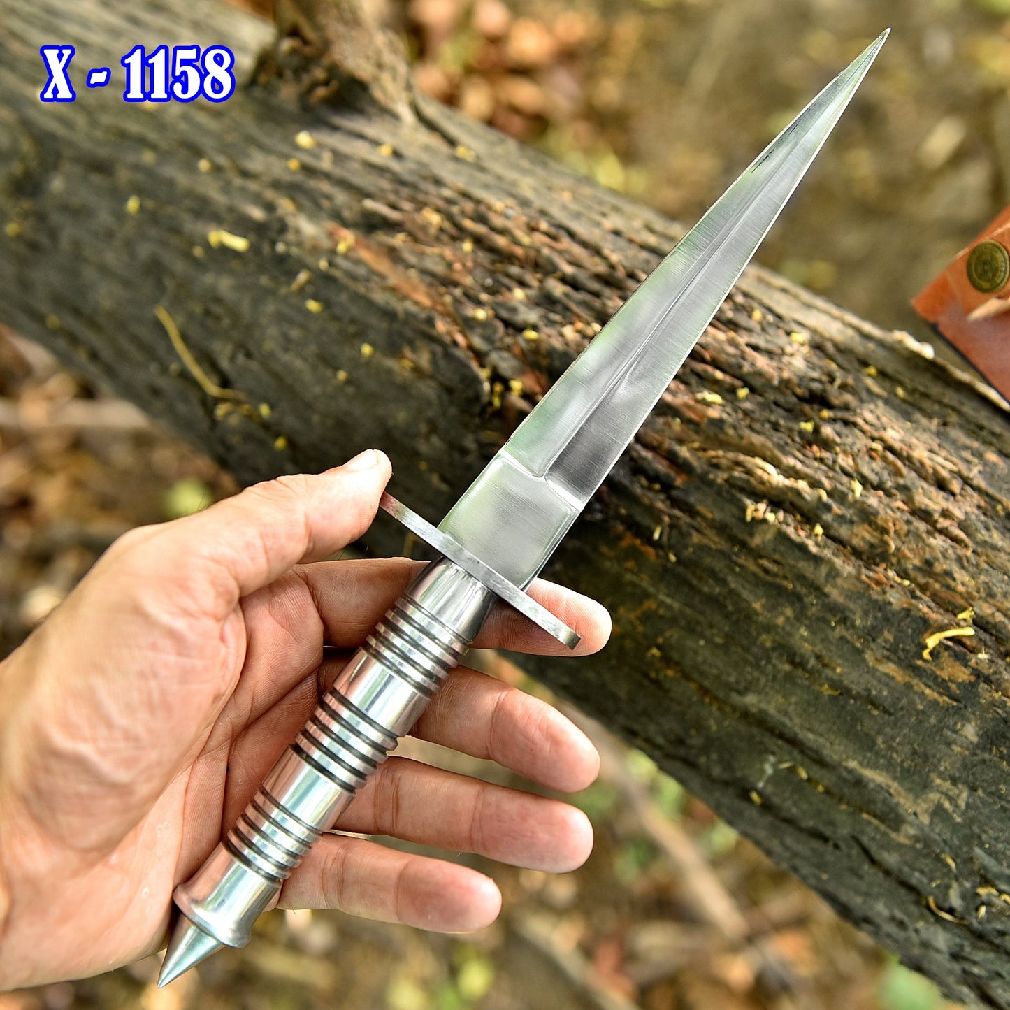 Custom Forged D2 Carbon Steel Dagger Knife High Polish Blade Steel Handle