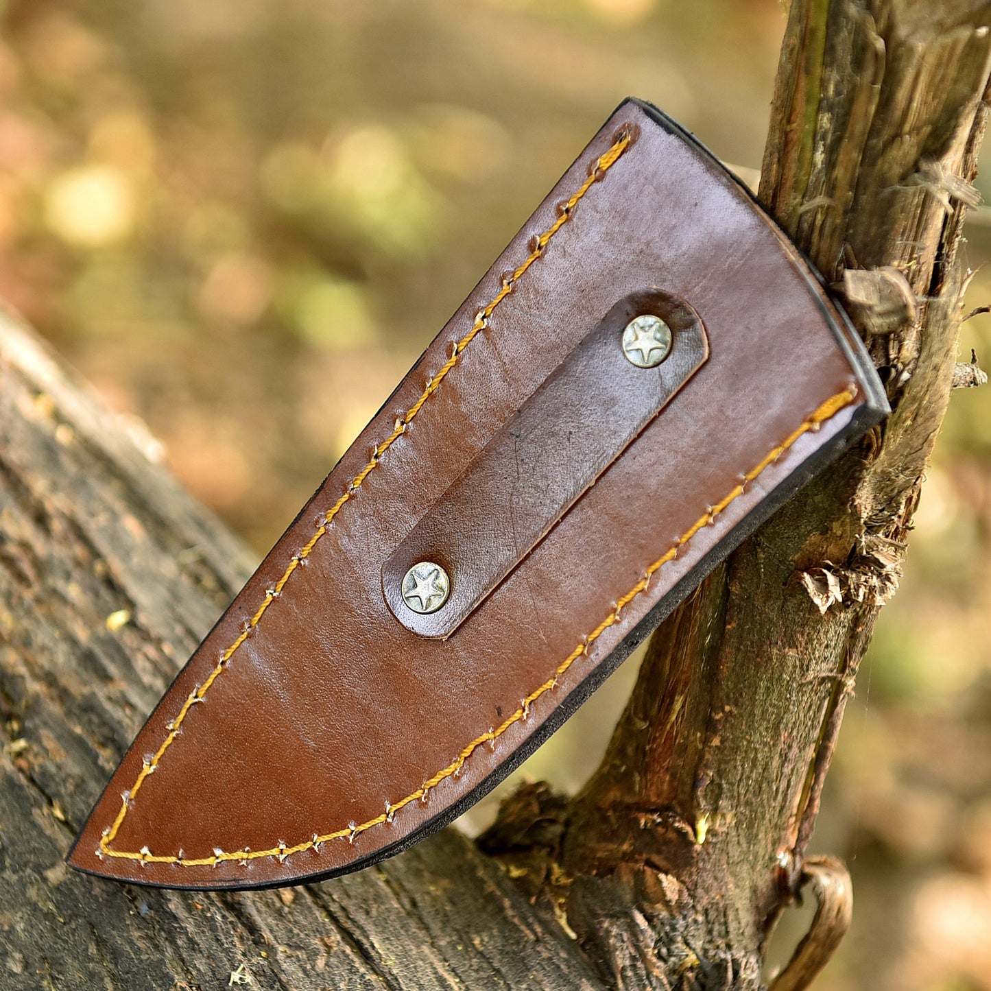 Classic Durable Handcrafted Top Grain Leather Sheath Fixed Blade Knife