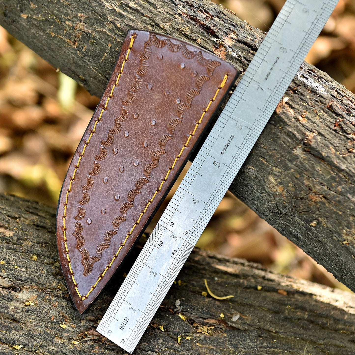 Classic Durable Handcrafted Top Grain Leather Sheath Fixed Blade Knife