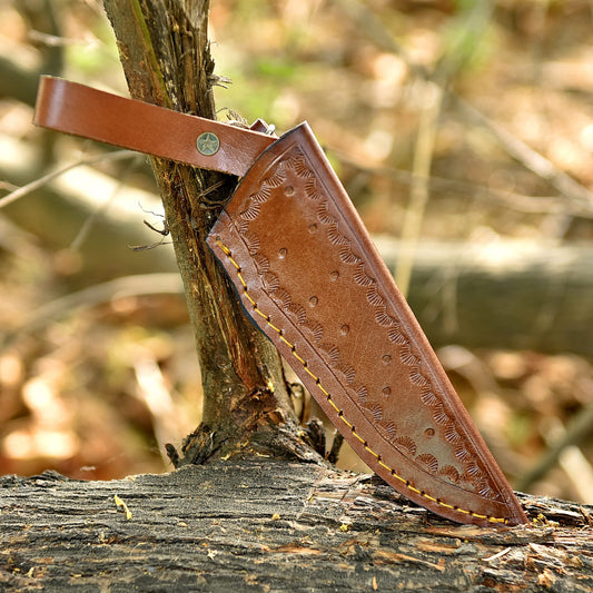 Professional Grade Hand Stitched Fix Blade Knife Genuine Leather Sheath