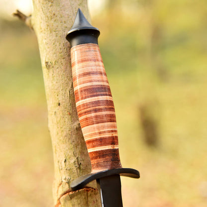 Custom Handmade 1050 Carbon Steel Powder Coat Blade Double Edge Dagger Knife